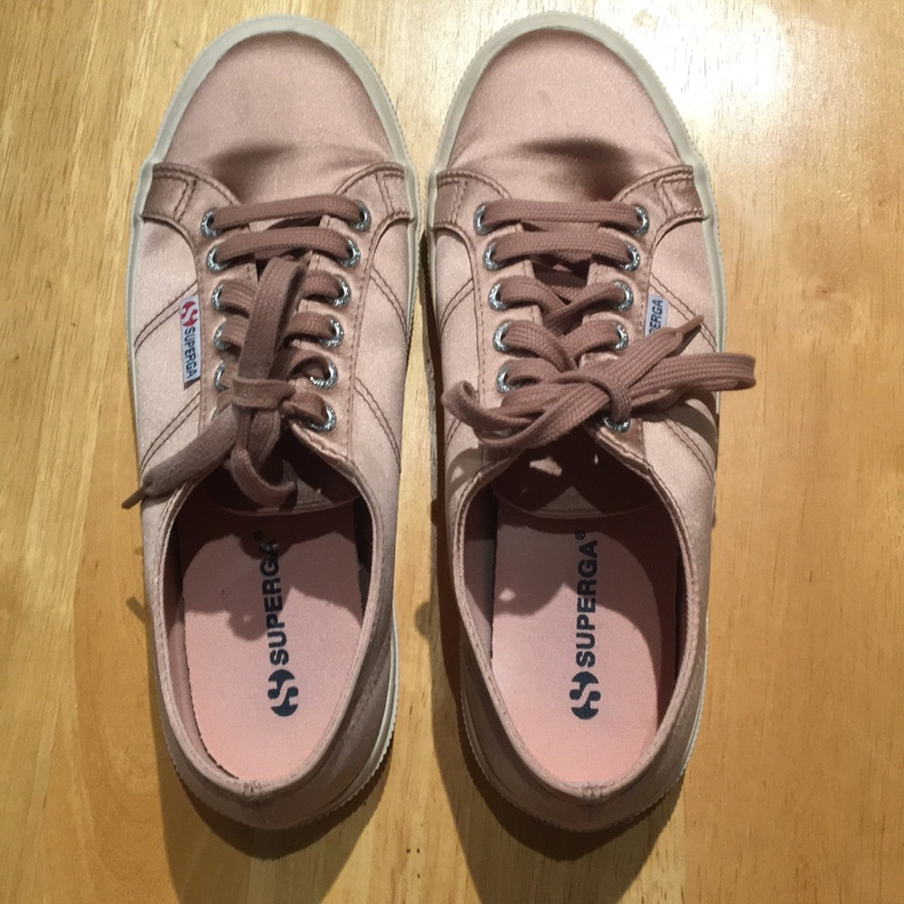 Loft Superga Sneaker Rose Gold Satin Size 8.5